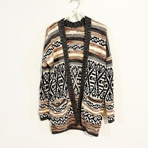 Lucky Brand Boho Open Front Long Cardigan Sweater NWT